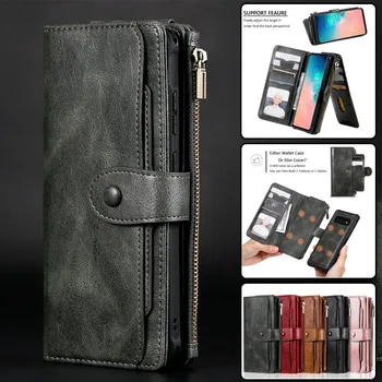 

Retro Flip Leather Purse Case for Samsung Galaxy S10 S10E S20 Ultra S9 S8 Note 10 Plus Note 9 8 Magnetic Wallet Card Cover Coque