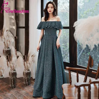 

Luxury Sequins Vestidos De Gala Prom Dresses 2020 Robe De Soiree Long Party Formal Dresses Off The Shoulder Abiye Gece Elbisesi