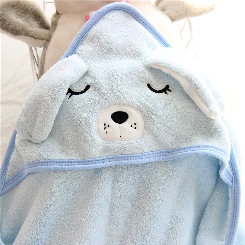 Toddler Baby Hooded Towels Newborn Kids Bathrobe Super Soft Bath Towel Blanket Warm Sleeping Swaddle Wrap for Infant Boys Girls