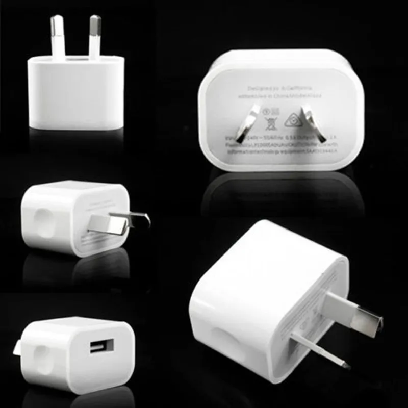 

20 Pcs/lot USB Power Adapter 5V 2A Australia New Zealand AU Plug Wall Charger For iPhone 6 7 8 6S Plus X Xr Xs Max Charger
