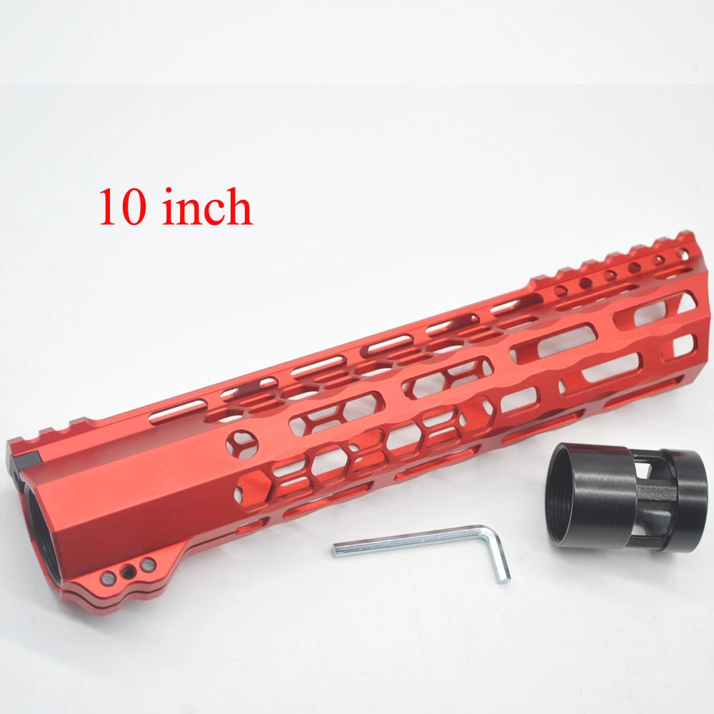 Aplus в китайском стиле; красный цвет Anodized_Unique Сверхлегкий M-lok зажима защита для рук реечное трубчатое цевье крепление Системы 7/9/10/11/12/13,5/15/17''inch