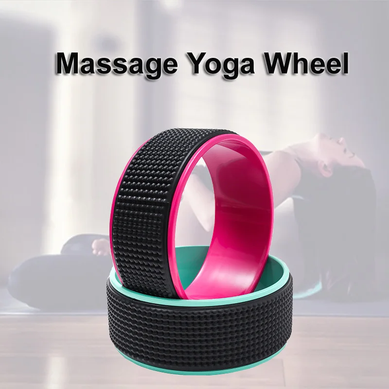 

Two-Color Massage Point Yoga Wheel PP Roller Muscle Relaxation Back Bend Artifact Pilates Circle Yoga Roller Yoga Wheel