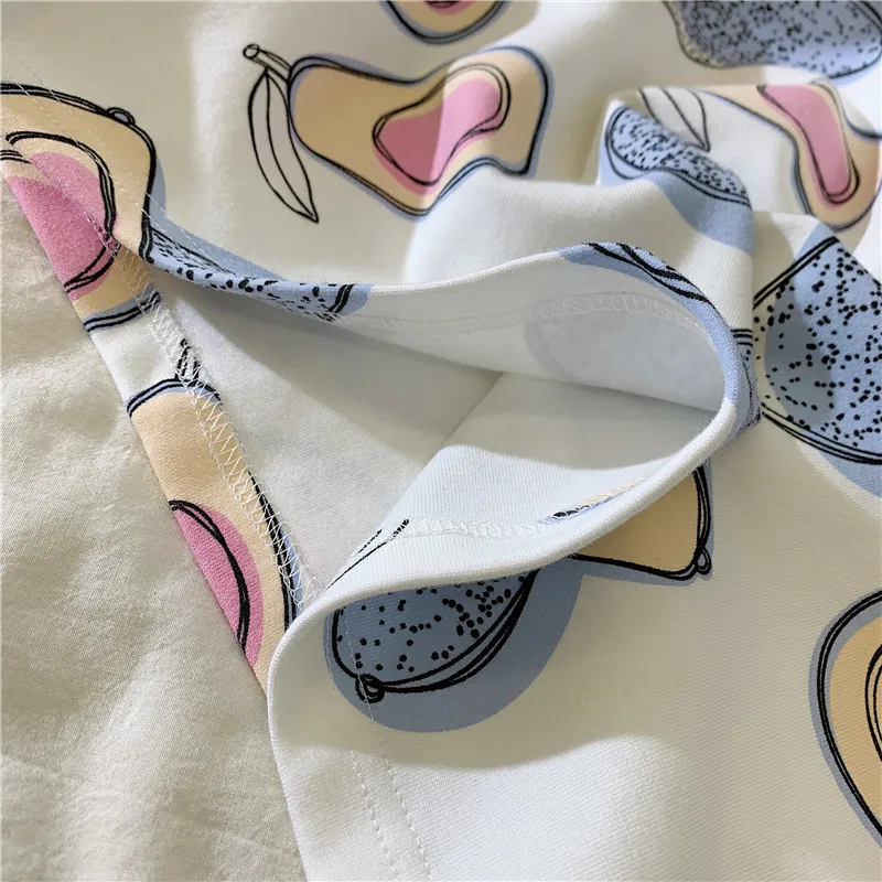 GCAROL 2020 Spring Summer Women Cartoon T-shirt Oversized Graphic Stripes Graffiti Long Tees Multi-design harajuku Tops