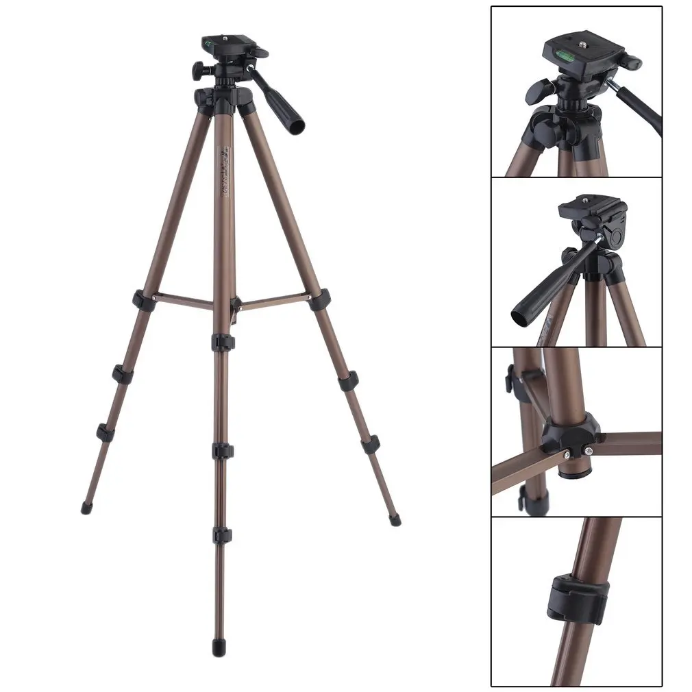 

Lightweight Aluminum Alloy Camera Tripod Bracket Stand Holder With Rocker Arm For DSLR Cameras Camcorders WT3130