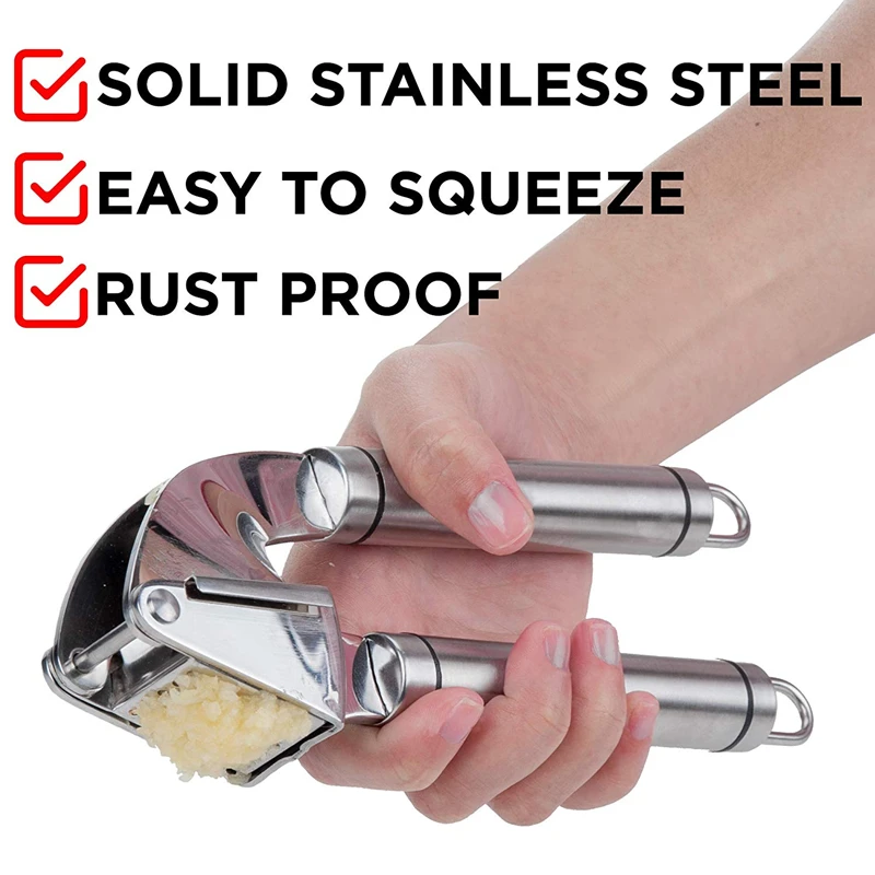Stainless Steel Garlic Press Kit 3