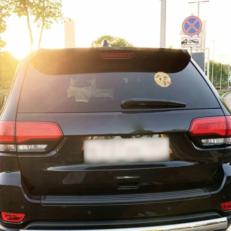 

Controlled Emoji Car Display Glow LED Light Logo with Remote Control NR-shipping