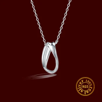 

bague femme argent 925 sterling silver fishtail Pendant Necklace for Women Elegant wedding Jewelry Gift