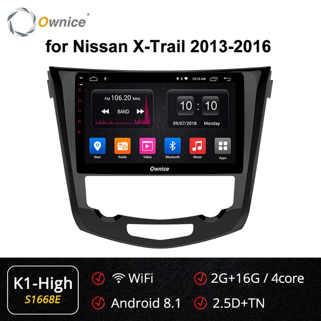 Ownice carplay 10,1 ''Восьмиядерный Android 9,0, 4 ГБ, 64 ГБ, автомобильный радиоприемник gps Navi зарядное устройство для автомобиля с стерео для Nissan X-Trail 2013 - Цвет: S1668 K1-High