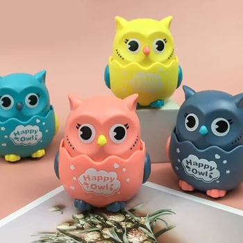

4pcs Lovely Owl Shaped Toy Kid's Toy Room Decors for Children Desktop Home
