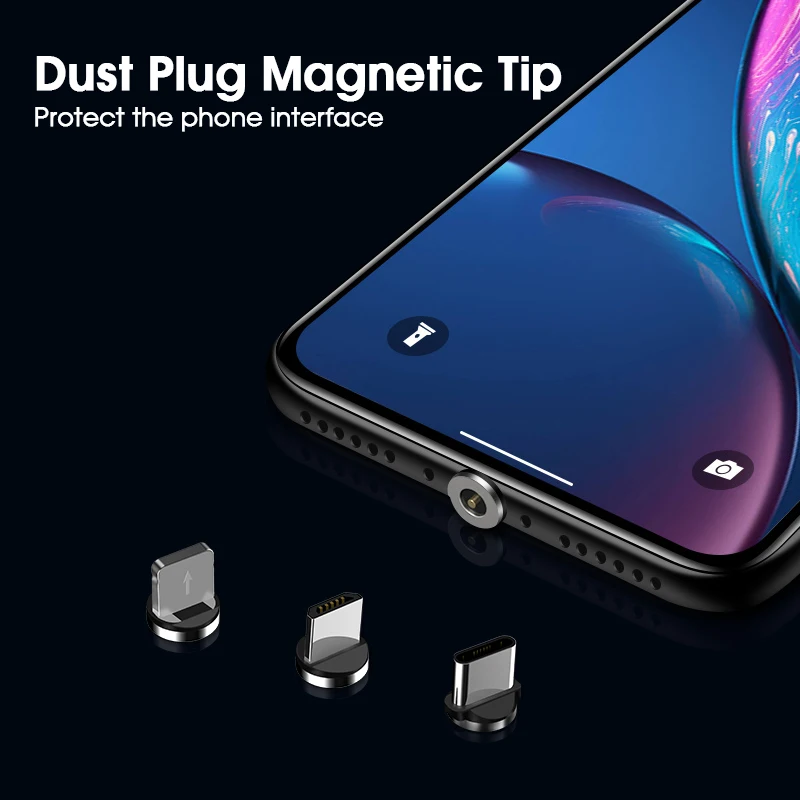 Магнитный зарядный кабель Vothoon 2.4A Micro USB C для iphone 11Pro Xs 8 Samsung Xiaomi магнитное зарядное