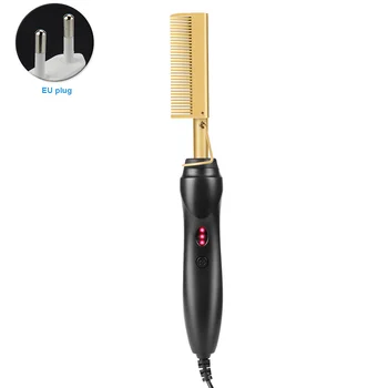 

Multifunction Adjustable Temperature Barber Home Wet And Dry Tool Titanium Alloy Salon Electric Straightener Hair Curler Comb