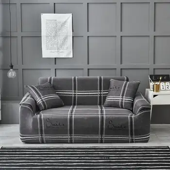 

46 Sofa Slipcover Plaid Printed Pattern 1/2/3/4 Seat Spandex Polyester Soft Couch Cover 1 Piece Furniture Protector Cover