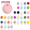 10pcs Baby Teether Silicone Beads 12mm DIY Pacifier Chain Bracelet BPA Free Silicone Bead Baby Teething Necklace Accessories Toy 1