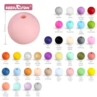 10pcs Baby Teether Silicone Beads 12mm DIY Pacifier Chain Bracelet BPA Free Silicone Bead Baby Teething Necklace Accessories Toy 1