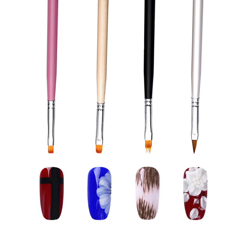1 шт. двухсторонняя УФ кисть для ногтей Ручка кисти рисования ногти искусство