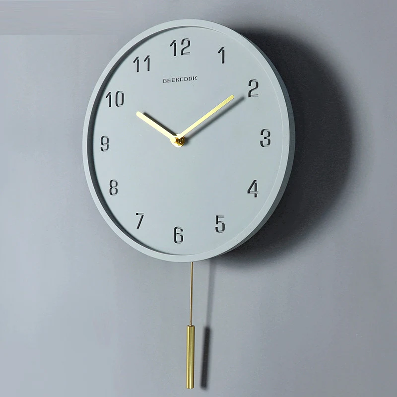 Креативные мраморные настенные часы маятниковые настенный домашний декор для