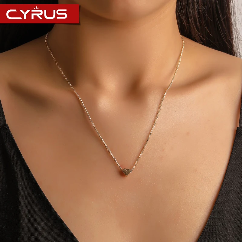 Корейский кулон в виде крошечного любовного сердца для женщин металлическая