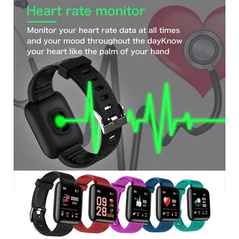 

116Plus New Smart Watch Sports Watch Usb Sleep Monitor Passometer Alarm Clock Wristwatch Wearable Device For Ios Android Phone