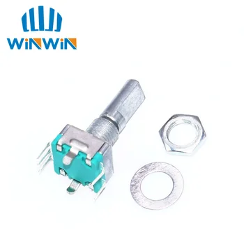 

5pcs Rotary encoder,code switch/EC11/ audio digital potentiometer,with switch,5Pin, handle length 20mm