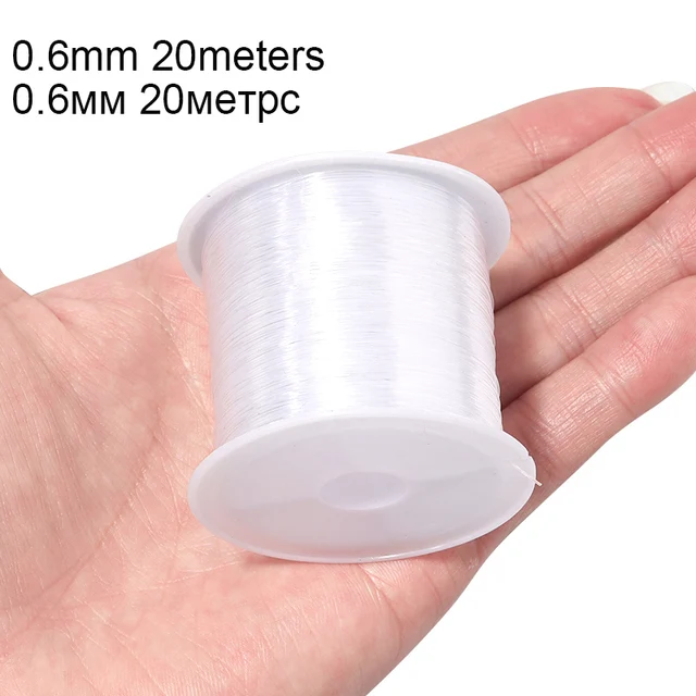 1PC 0.2-1mm Fishing Line For Beads Wire Clear Non-Stretch Nylon String Beading Cord Thread For Jewelry Making Supply Wholesale 0.6mm 20meters