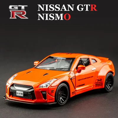 1:32 Nissan Skyline Ares GTR R34 R35 Diecasts & Toy Vehicles Metal Toy Car Model High Simulation Pull Back Collection Kids Toys 8