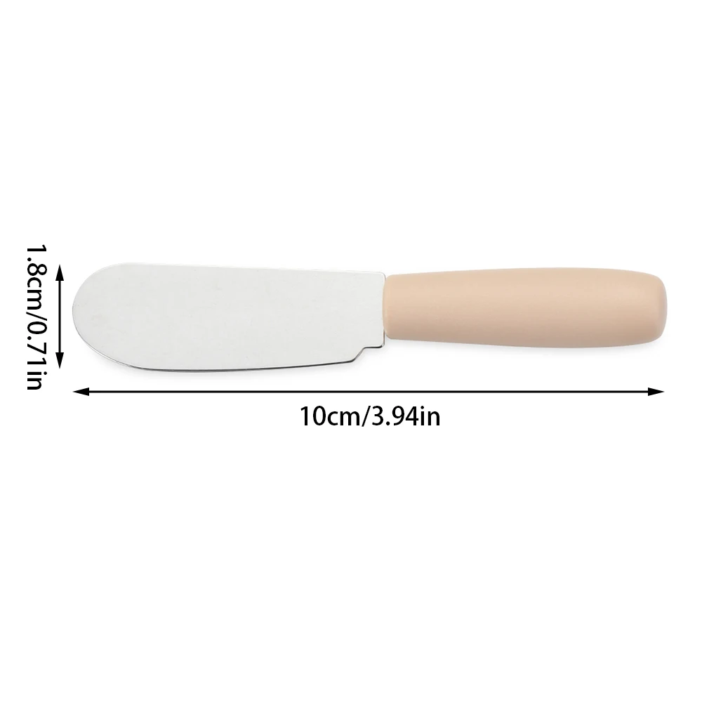 Silicone Spatula Mini Stainless Steel Spatula Scraper Knives Breakfast Sandwich Cheese Slicer Spreader Butter Knife Plastic Handle 1PC