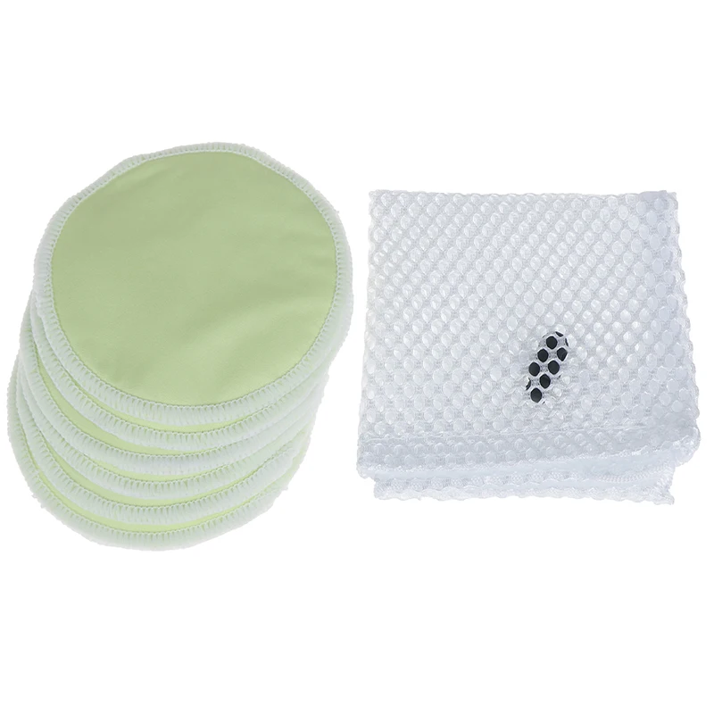 Organic Washable Contoured Feeding Pad Mum Contoured Nursing Pads 6PCS 1pc Wash Bageusable Bamboo fiber Breast Pads