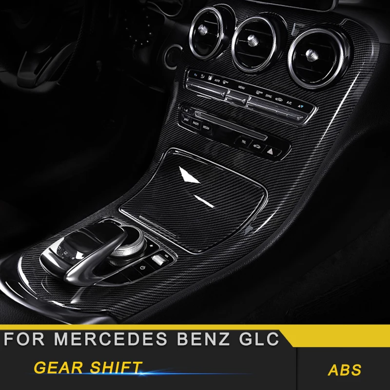 Для Mercedes Benz GLC- автомобильный стайлинг центральная консоль панельная накладка для коробки передач рамка отделка наклейка аксессуары для интерьера