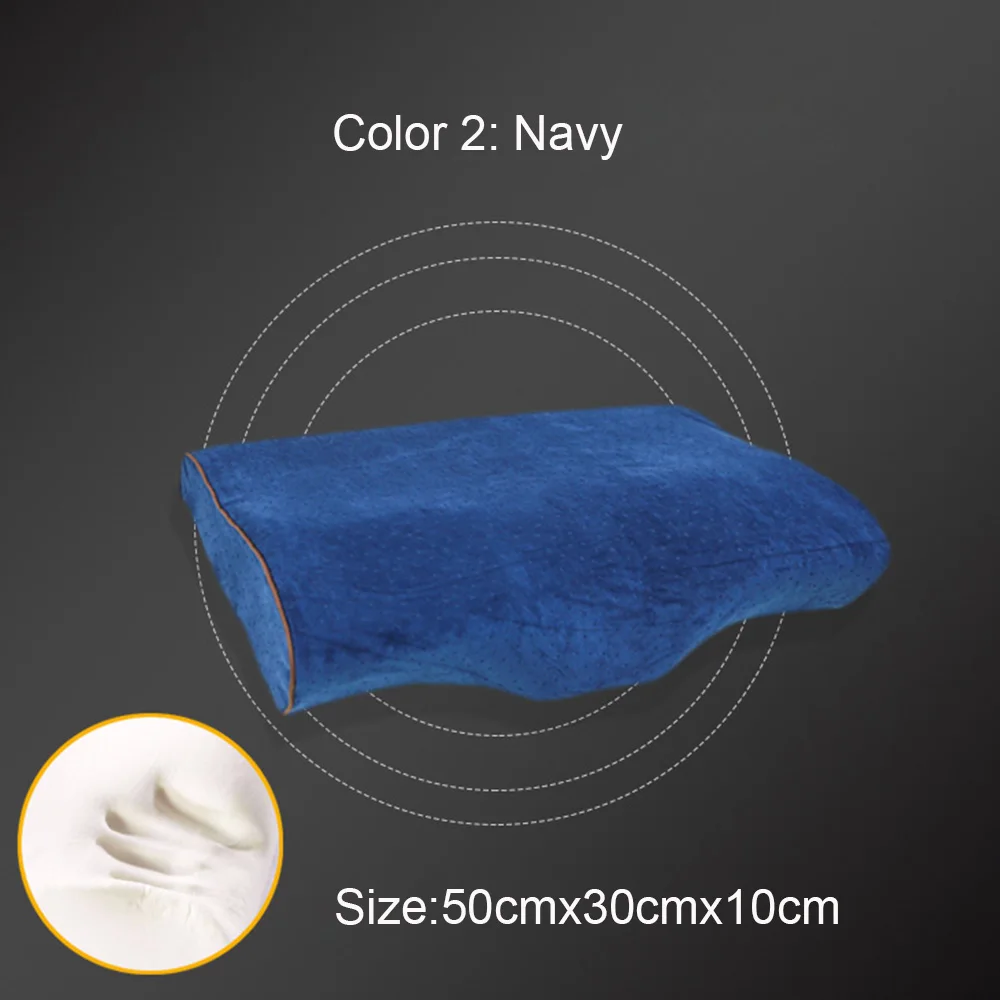 Navy Подушка из пены с эффектом памяти для сна, шейные подушки в форме бабочки, подушки с эффектом памяти, расслабление шейного отдела позвоночника, для взрослых, медленное восстановление - Цвет: Navy