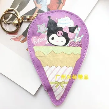 

IVYYE Kuromi Anime Plush Card Holder PU Cartoon Credit ID Bags Coin Bus Card Wallet Kid Girls Gifts New