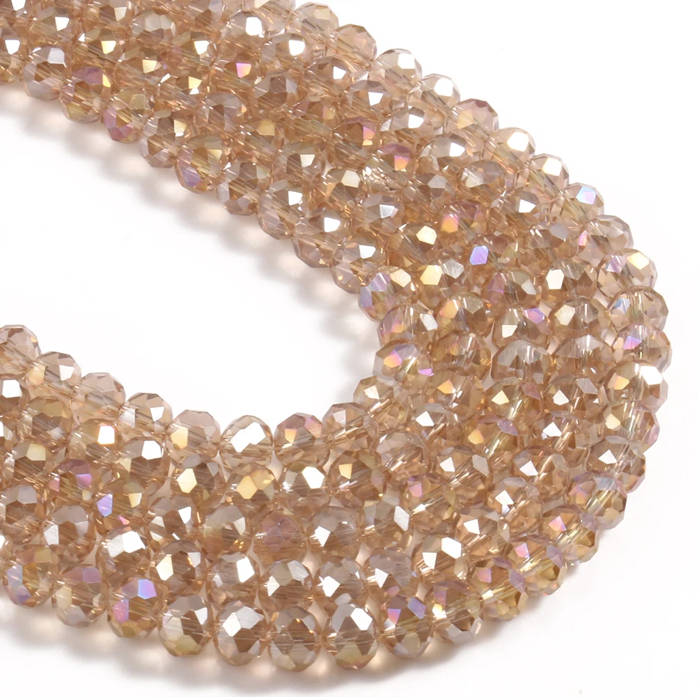 Elegant Faceted Black Crystal Glass Beads for DIY Jewelry and Crafting - Round Rondelle Shape, Various Sizes for Bracelets and Necklaces, Wholesale