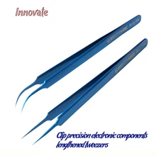 Механик удлиненный заостренный Изогнутый Рот Пинцет Aak-14 Aak-15 зажим прецизионные электронные компоненты немагнитные пинцеты