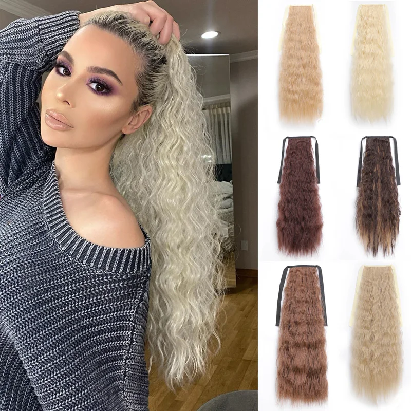 

LISI GIRL Afro Long Kinky Curly Drawstring Ponytail Claw Clip In Pony Tail Hair Extensions Hairpiece Heat Resistant Synthetic