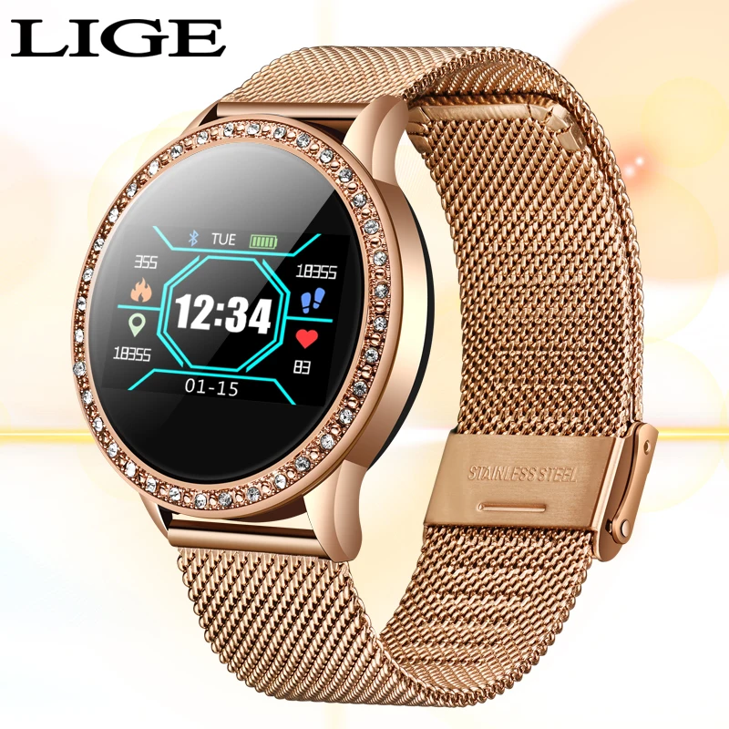 

LIGE New Fitness bracelet smart watch women men Activity tracker Heart rate blood pressure monitor Waterproof smartwatch Assista