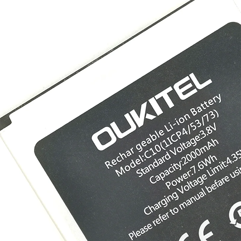 100% реальные 2 шт. 2000 мАч C10 батарея для Oukitel мобильный телефон последнее
