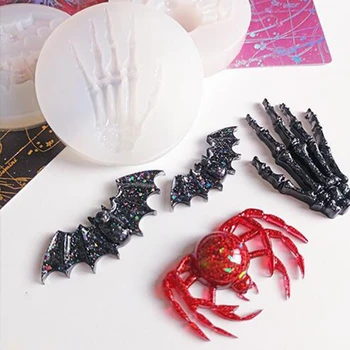 

Coffin Box Mould Trinket Bat Owl Skull Hands Shape Epoxy Resin Silicone Molds DXAA