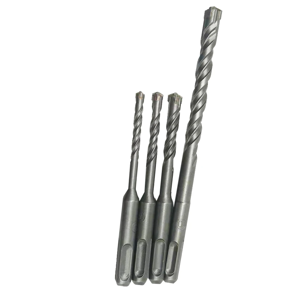 

4Pcs/sets SDS Plus Shank Drill Bits Set YG8 Carbide Cross Tip Twin Spiral Masonry Drill Bits Kit 5mm -10mm