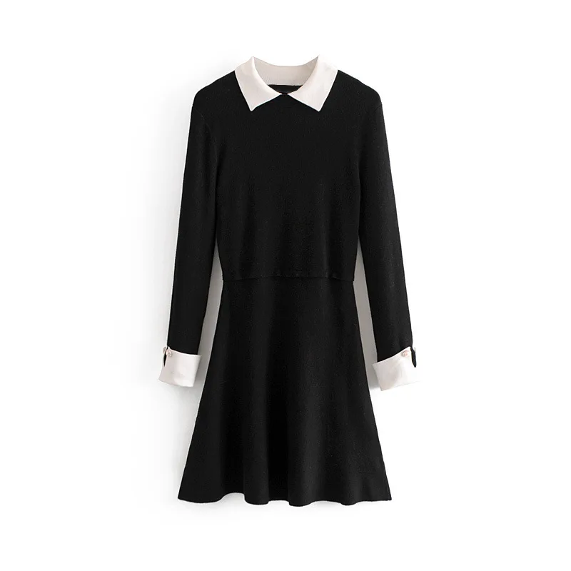 

2018 Europe And America Autumn WOMEN'S Dress Jewelry Button Long-sleeved Dress 1749