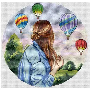 Girly travel patterns Counted Cross Stitch 11CT 14CT 18CT DIY Chinese Cross Stitch Kits Embroidery Needlework Sets 4