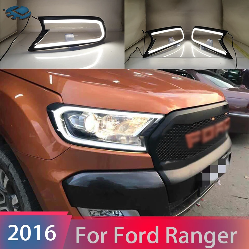 2pcs Daytime LED Running Light For Ford Ranger 2016 DRL 6000K White
