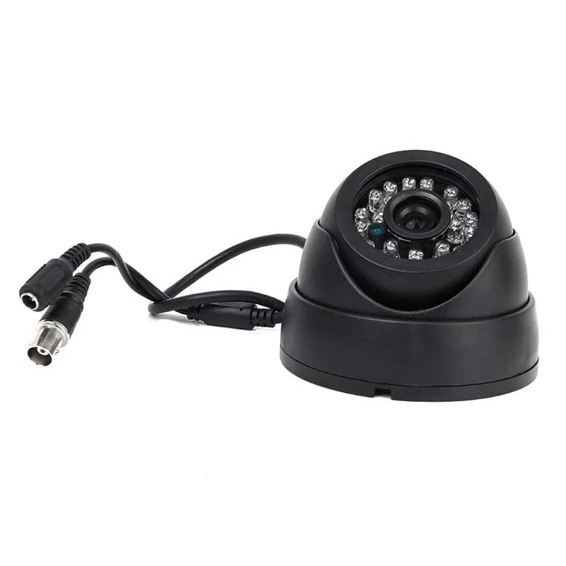 

AMS-Black Surveillance Camera PAL 1/3" CMOS 700TVL 24 LED IR Cut 3.6mm Security Indoor Dome CCTV Camera