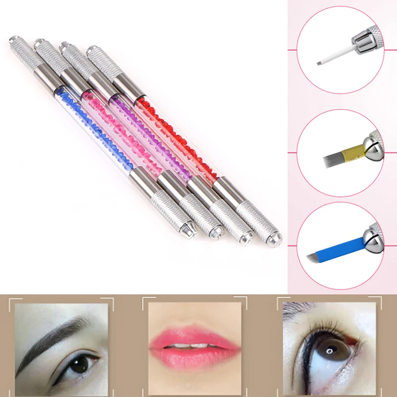 Manual Tattoo hine For Permanent Makeup 3D Eyebrow Tattoo Double-headed Permanent Makeup Tattoo Pen