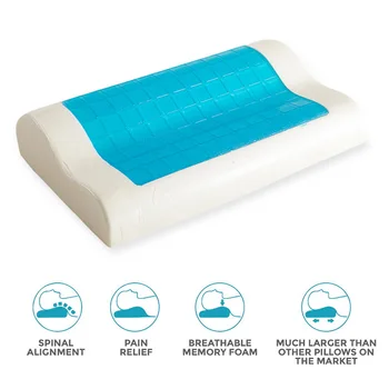 

3 Size Cooling Memory Foam Pillow Cervical Pillow Gel Firm Head Neck Bed Sleeping Pillow Neck Health Care