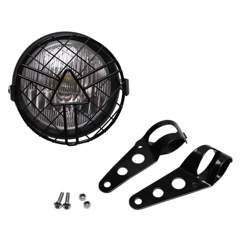 Универсальный мотоциклетный головной светильник лампа абажур Гриль Крышка Ретро винтажный кронштейн маска крепление головной светильник для Honda Yamaha Suzuki Ka