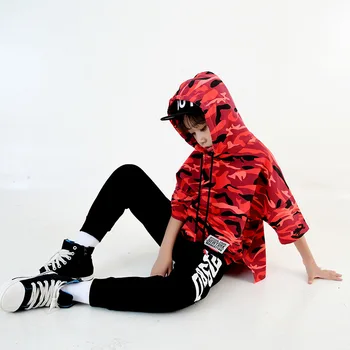 

Cosplay Costumes Hip-Hop Jazz Gigolo Girls T-shirt ds dance clothes Children's Dance Clothes Costumes Kids Hip Hop Clothing D