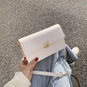 

Fashion Women Bag 2020 Summer New Girl Small Square Bag Simple Temperament Wild Shoulder Chains Small Square Bag Diagonal Bag