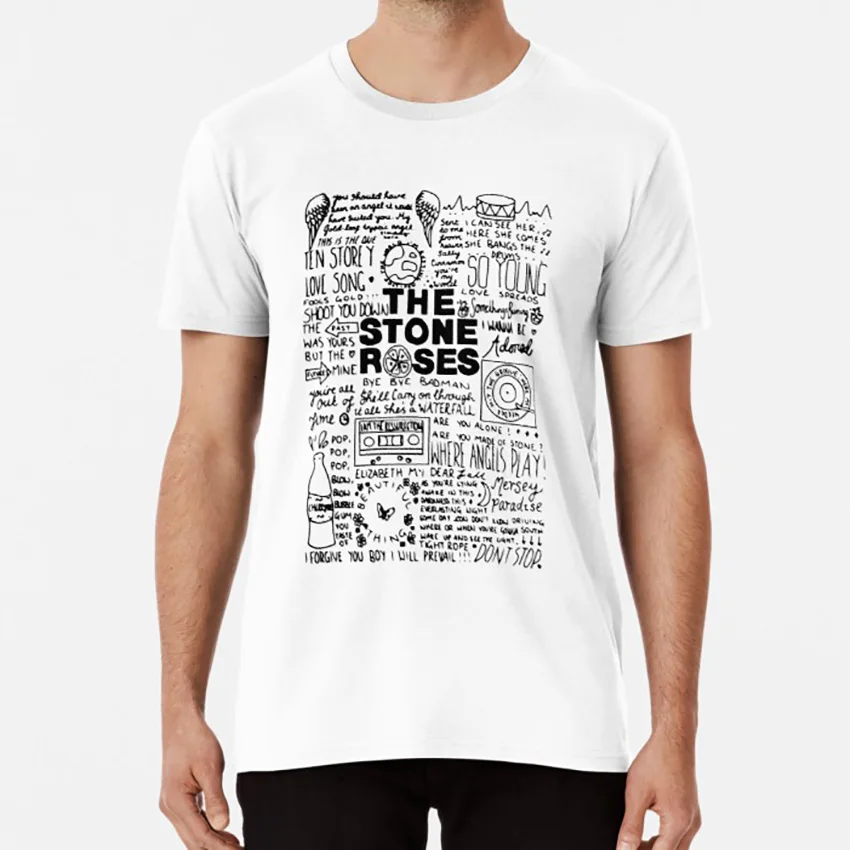 Roses Song T shirt stone roses lemon music | Мужская одежда