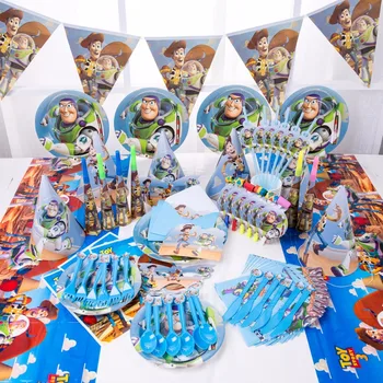 

16kinds 107pcs luxury Disney toy story Kids happy Birthday cartoon Party Decoration Set Party Supplies Baby boy shower supplies