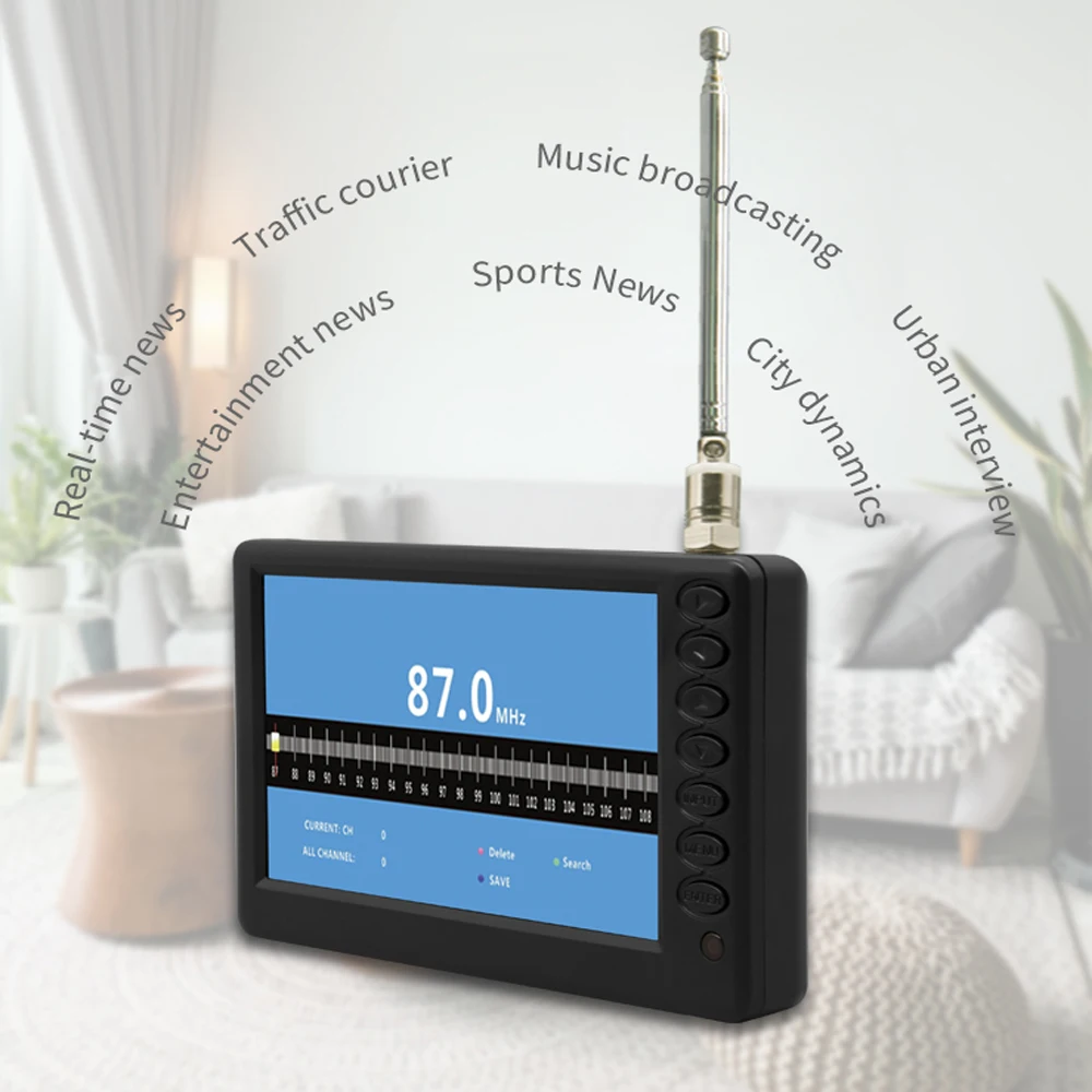 Mini 5 Inch D5 Digital Tv Dvbt2 Atsc Radio U Disk Playback Hd H.265 Car Navigation Portable | Электроника