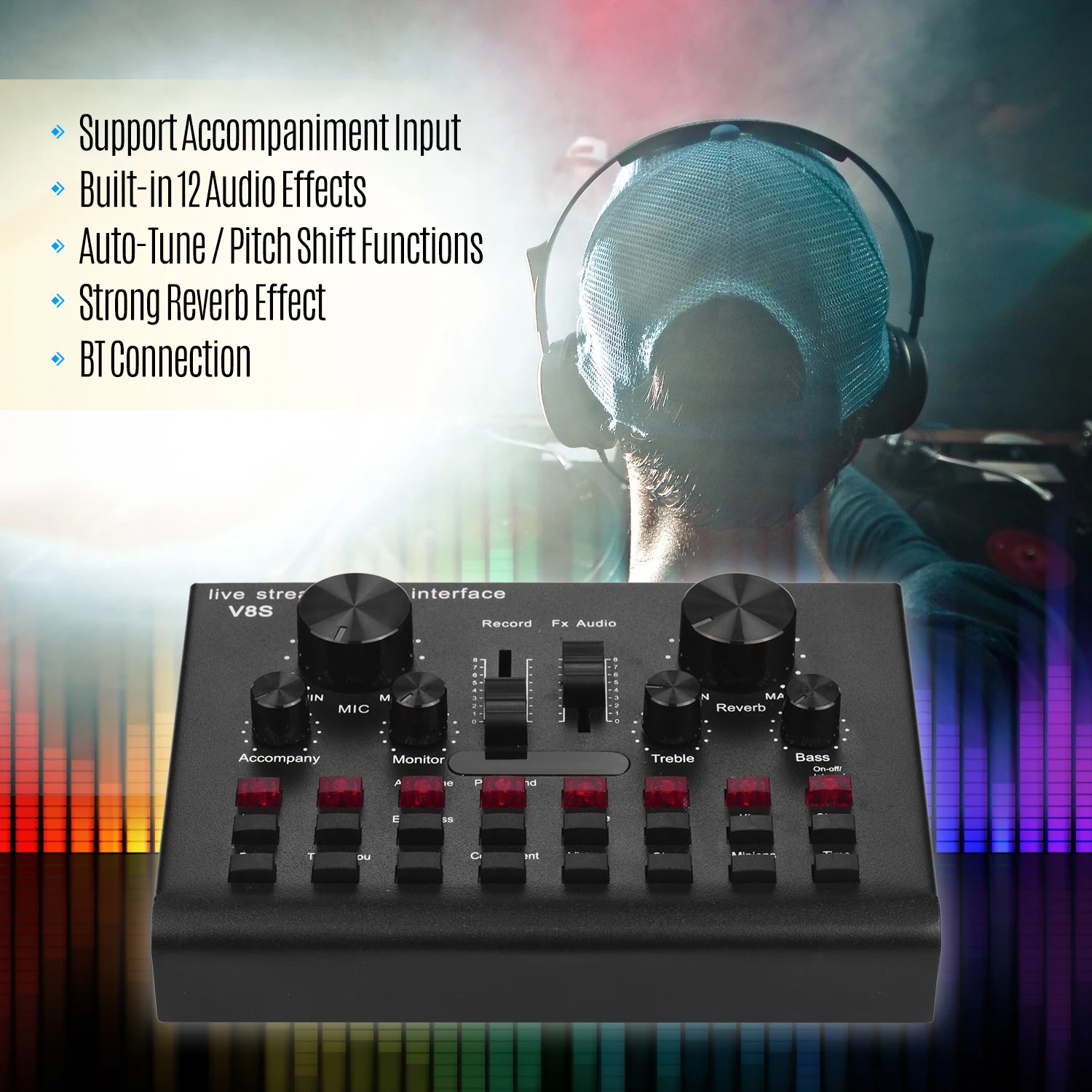 Многофункциональная потоковая звуковая карта USB миксер аудио для DJ Караоке